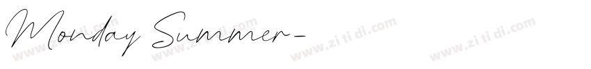 Monday Summer字体转换